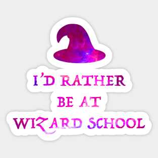 I'd Rather Be At Wizard School Sticker